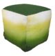 PF-128 rainbow green pouf, 40x40x40cm, ideal for hallway decor by Ramsha Home.