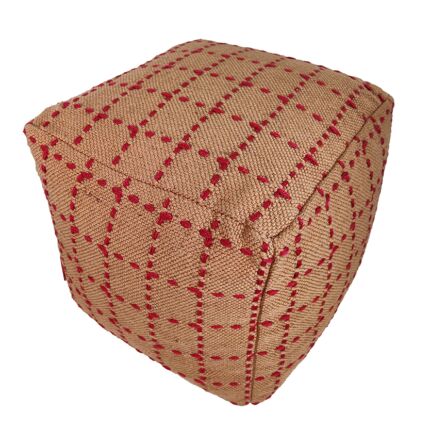 Soft and comfort pouf PF-107, multi-color, 50x50x30cm - versatile home decor by Ramsha Home.