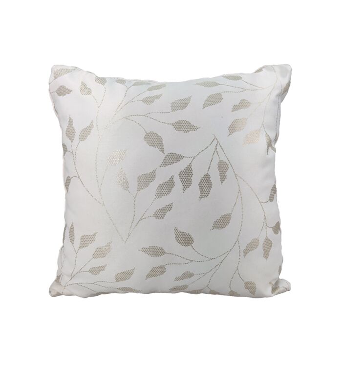 ⁦White Color Living Room Polyester Cushion with Filler - CS 242 (45x45cm)⁩ - الصورة ⁦1⁩