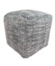Polyester blue pouf PF-104, 50x50x30cm - versatile home accessory by Ramsha Home.