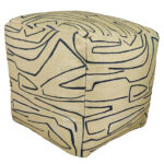 Playroom printed pouf, multi color, 40x40x40cm - stylish accent piece by Ramsha Home.