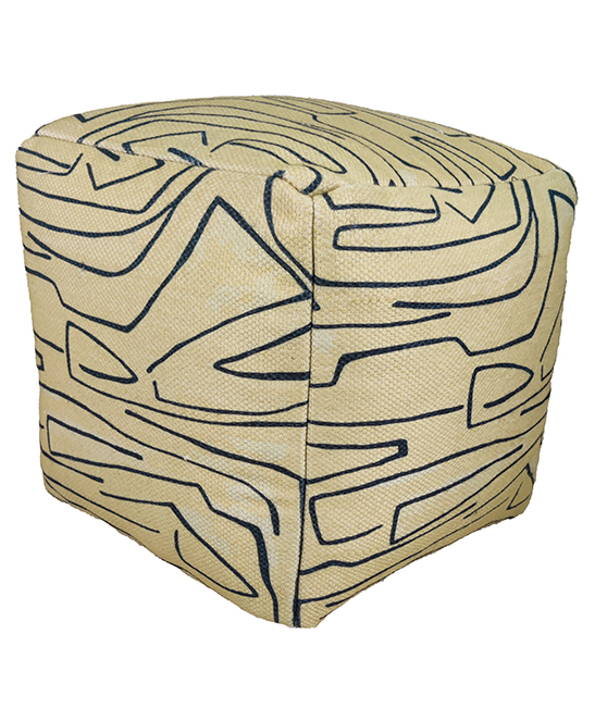 Multi Color Playroom Pouf: Vibrant 40x40x40cm Playroom printed pouf, multi color, 40x40x40cm - stylish accent piece by Ramsha Home.