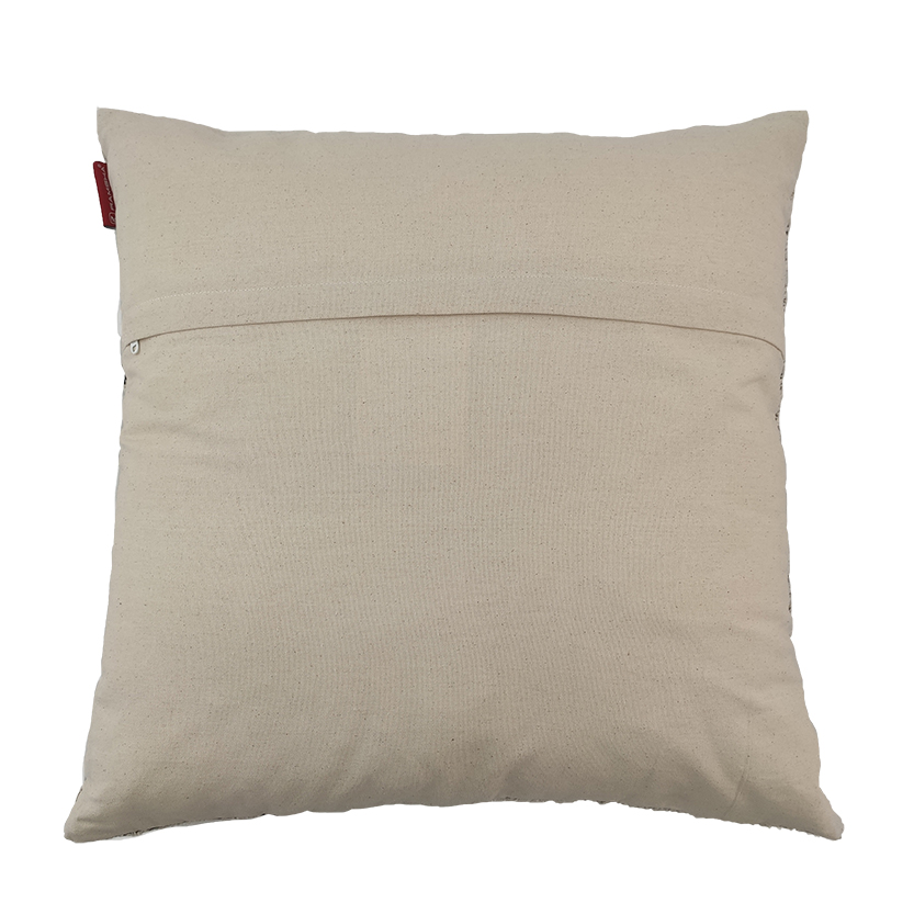 ww34 Natural and Black Color Cotton Cushion with Filler for Indoor and Outdoor - CS 204 (60x60cm) - الصورة 4