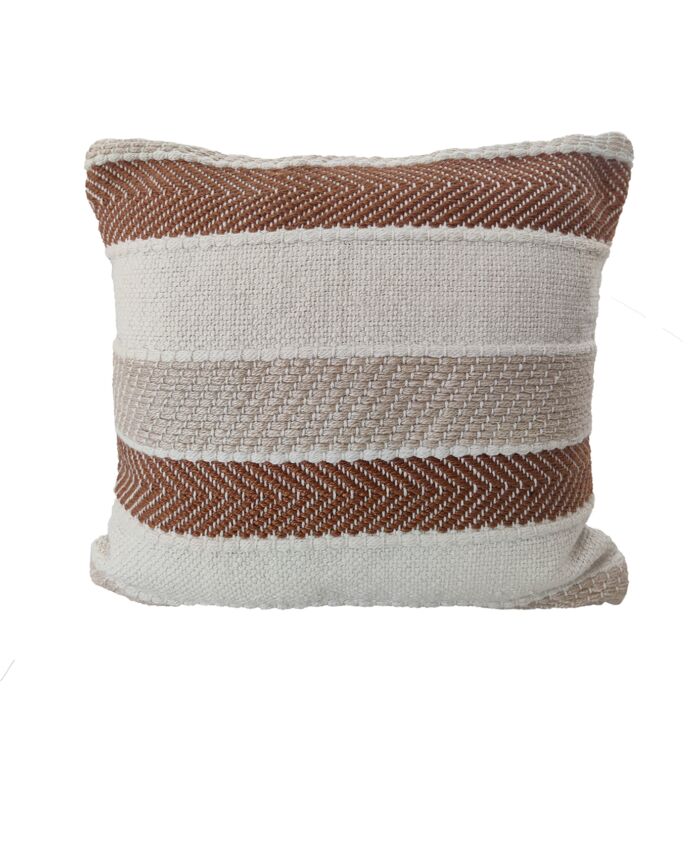 Home decor woven polyester cushion CS-253, multi-color 45x45cm, adding style and comfort to car, bed, and sofa settings by Ramsha Home.