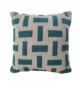 Light Blue & Cream Color Polyester Cushion with Filler for Hallway, Office - CS 256 (45x45cm)