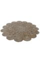 Handmade bedroom decor round crochet rug in assorted colors, 110cm by Ramsha Home.