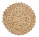 Stylish artisanal crochet rug in natural color, CR 011, 160cm