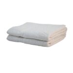 Cotton bath towel TW-005, bleach white color, 75x142cm, highly absorbent and soft for bathroom use by Ramsha Home.