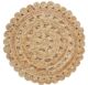 Handmade natural color farmhouse round crochet rug, CR 011, 200cm