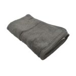 Bathroom cotton towel TW-012, 70X150cm, soft and absorbent in grey color for daily use by Ramsha Home.