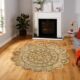 Handmade bedroom crochet round rug, CR 009, 160cm