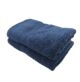 Navy blue cotton bath towel TW-011, 70x150cm, soft and highly absorbent for bathroom essentials by Ramsha Home.