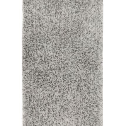 Contemporary White & Black Shaggy Rug DPB 01, 80x200cm