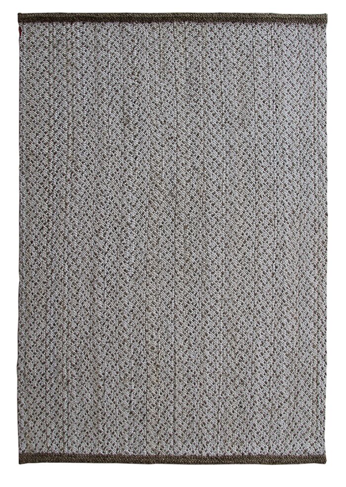 Handmade Natural & White Color Bedroom Crochet Rug