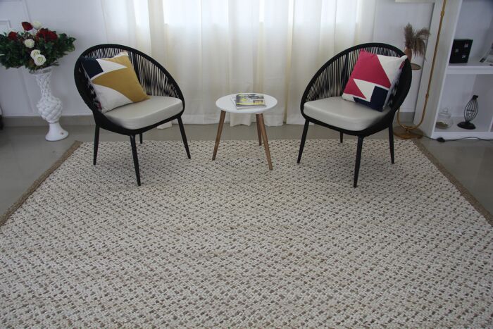 Durable Crochet Rug with Anti-Slip Backing