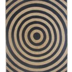 Amazing Handmade Natural & Black Color Jute Floor Braided Rug - BR 072 (170x240cm)