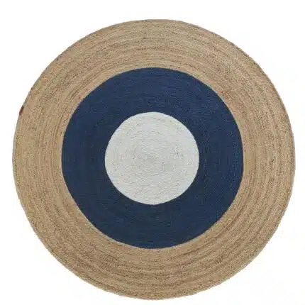 Stylish braided jute floor round rug BR 074 for home decor 200 cm by Ramsha Home