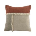 Decorative Multicolor Fringed Cotton Cushion for Home