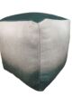 Plush Polyester Pouf with Soft Rainbow Grey Color