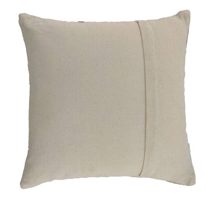 Vibrant Fringed Cotton Cushion for Living Room or Floor