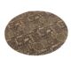 Handmade Braided Jute Printed Round Rug for Floor