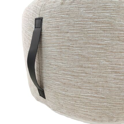 White and beige guest room pouf PF-098, 50X50X30cm