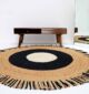 Handwoven braided jute rug highlighting natural texture, strength, and timeless rustic appeal