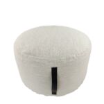 Square balcony pouf PF-099, white color, 50X50X30cm