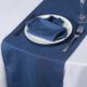 Cotton table runner TR-031 in blue color for decor, 40X240cm by Ramsha Home