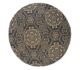 Handmade Natural & Black Color Braided Jute Printed Floor Round Rug - BR 066 (120 cm)