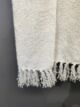 White polyester and cotton throw TAL-027, 130X170cm