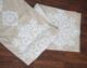 Elegant home decor cotton table runner tr-033 in light pink and white color 30X170cm by Ramsha Home