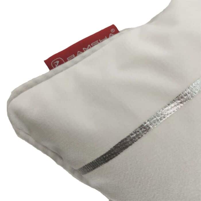 Stylish velvet cushion cover CS-099 with lined design, perfect for window seat decor, cafe cushion in white color 45X45cm by Ramsha Home