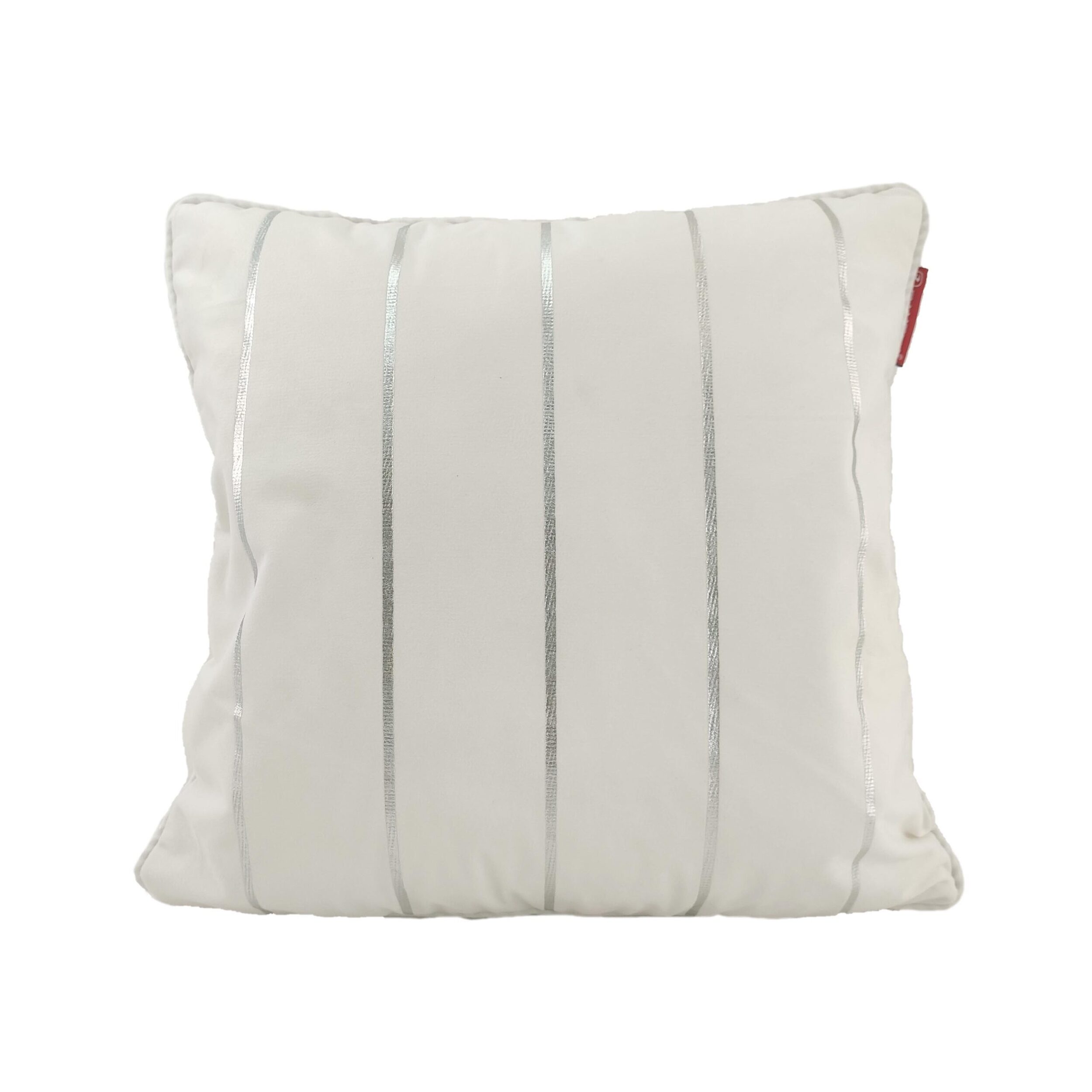 Velvet Cushion Cover CS-099 Lining Design for Window Seat, Cafe Cushion in White Color 45X45cm by Ramsha Home Velvet cushion cover CS-099 with lining, ideal for window seat decor, cafe cushion in white color 45X45cm by Ramsha Home