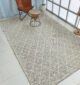 Eco-friendly natural white wool and cotton area rug SRN 012 (250x350cm) by Ramsha Home