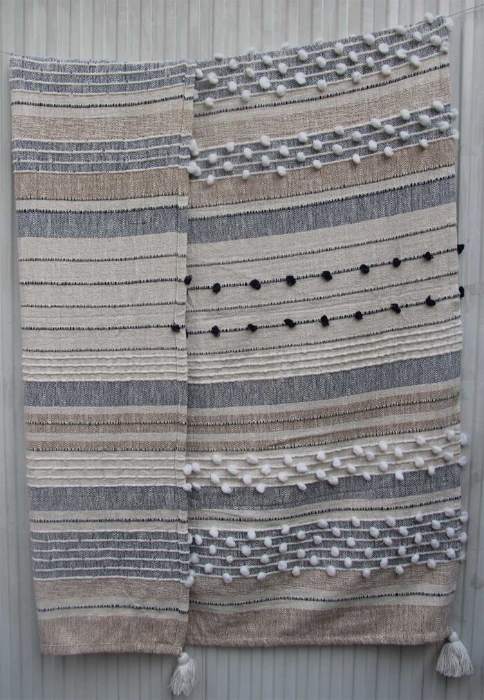 Multi-color home decor throw TAL-043 125x150cm by Ramsha Home