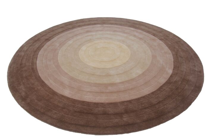 Handmade wool & cotton round rug - HTW 51 (250cm) by Ramsha Home