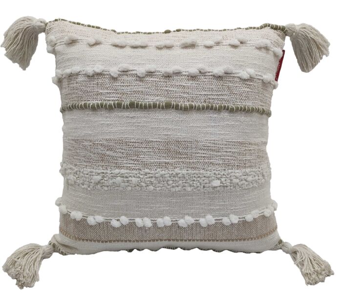 Chic cotton and wool blend cushion with vibrant colors - CS-285 45X45cm by Ramsha Home