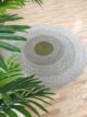 Luxurious Handmade Dark Green & White Cotton Braided Rug - BR 079 (120cm)