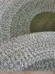 Handmade dark green and white cotton rug - BR 079 (90cm) by Ramsha Home