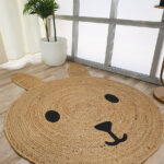 Artistic handmade braided jute rug for interiors - BR 078 (100cm) by Ramsha Home