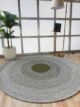 Premium quality dark green and white cotton rug - BR 079 (90cm) by Ramsha Home