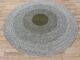 Elegant handmade dark green and white cotton rug for home decor - BR 079 (90cm) by Ramsha Home