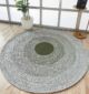 Handmade dark green and white cotton rug BR 079 (150cm)