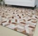 Multi color handmade leather floor rug LR 012, 80x200cm by Ramsha Home