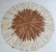 Artistic multi-color round leather rug for contemporary homes - LR 016 (200cm) by Ramsha Home