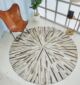 Stylish handmade leather rug with multiple colors - LR 018 (120cm) by Ramsha Home