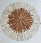 Vibrant multi-color leather round rug for guest room decor - LR 016 (150cm) by Ramsha Home