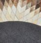 Multi color round leather rug LR 017, 120cm for drawing room decor by Ramsha Home