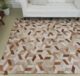 Colorful leather floor rug LR 012, 80x200cm by Ramsha Home